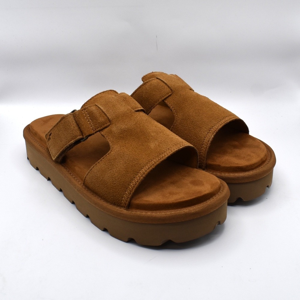 Koolaburra by UGG Womens Tizz Suede Platform Slides Chestnut Size 7 NEW 1167751 - Picture 6 of 11